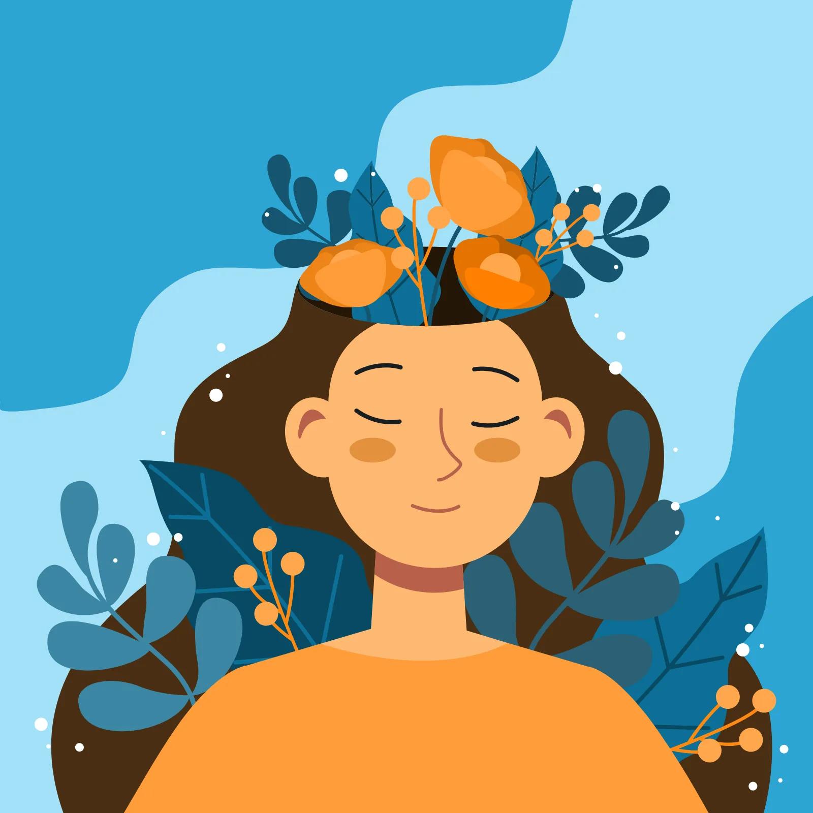 Illustration of caregivers supporting patient wellbeing